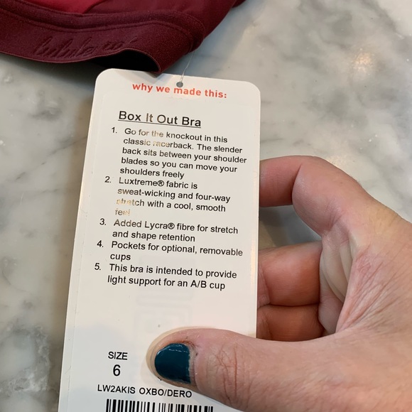 Lululemon box it out bra 6 NWT - Picture 6 of 9